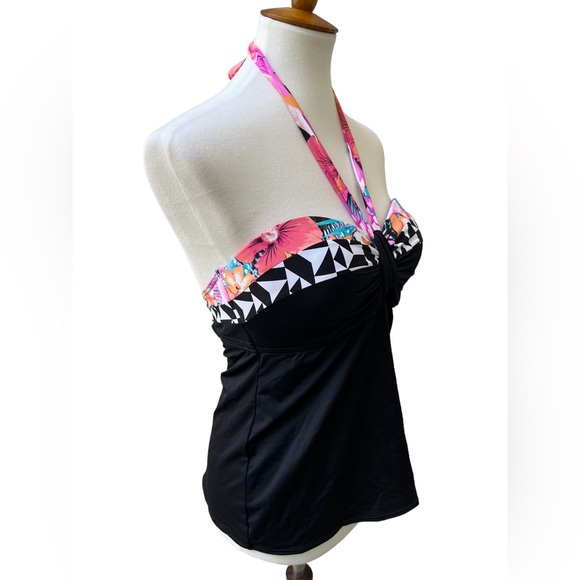 Coco Reef 32D 34D Black Sand Bandini Molded Bra Swimwear Tankini Top New - Picture 3 of 7